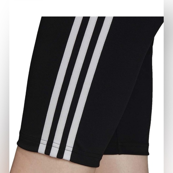 Adidas Women's Black High Waist Biker cycling Shorts tights light fabric SIZE XS - Picture 4 of 10